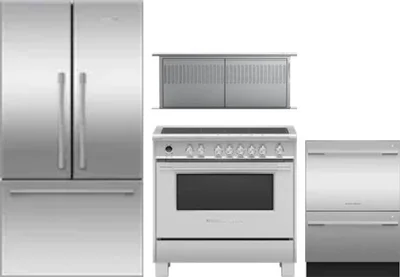 4 Piece Package Includes Refrigerator, Range, Hood And Dishwasher